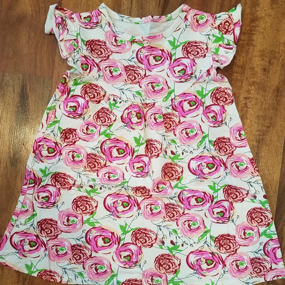 New Everly Boutique floral rose pearl dress size 3